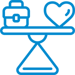 Karriere Symbol für Work-Life-Balance